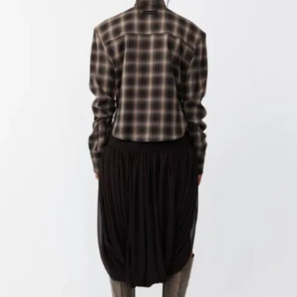 KWAME ADUSEI Kafra Top Brown Plaid Top - Picture 3 of 9